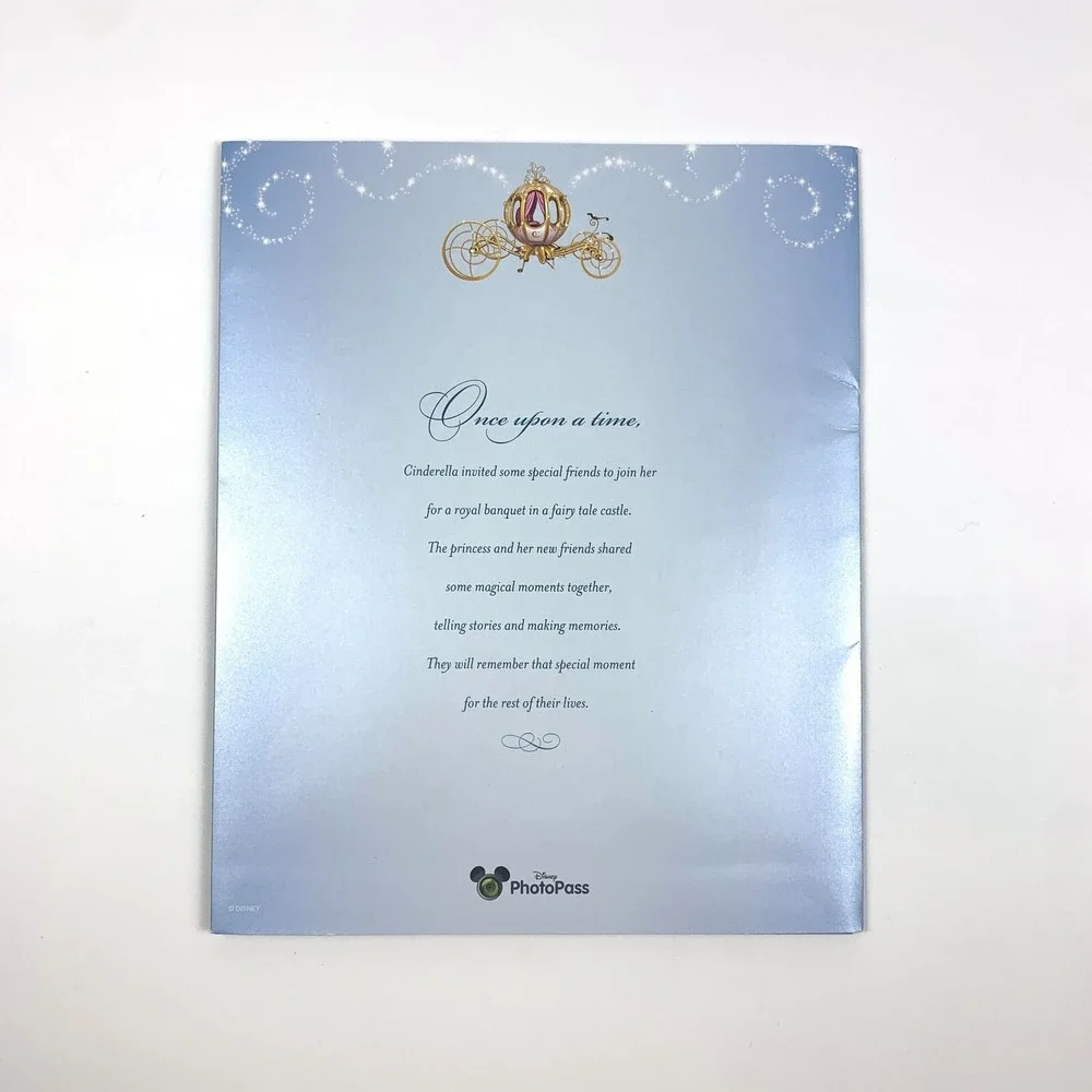 WDW Magic Kingdom Cinderellas Royal Table‎ Photo Folder Frame Night Castle Blue